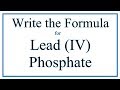 Lead(IV) Phosphate and Ionic Compounds