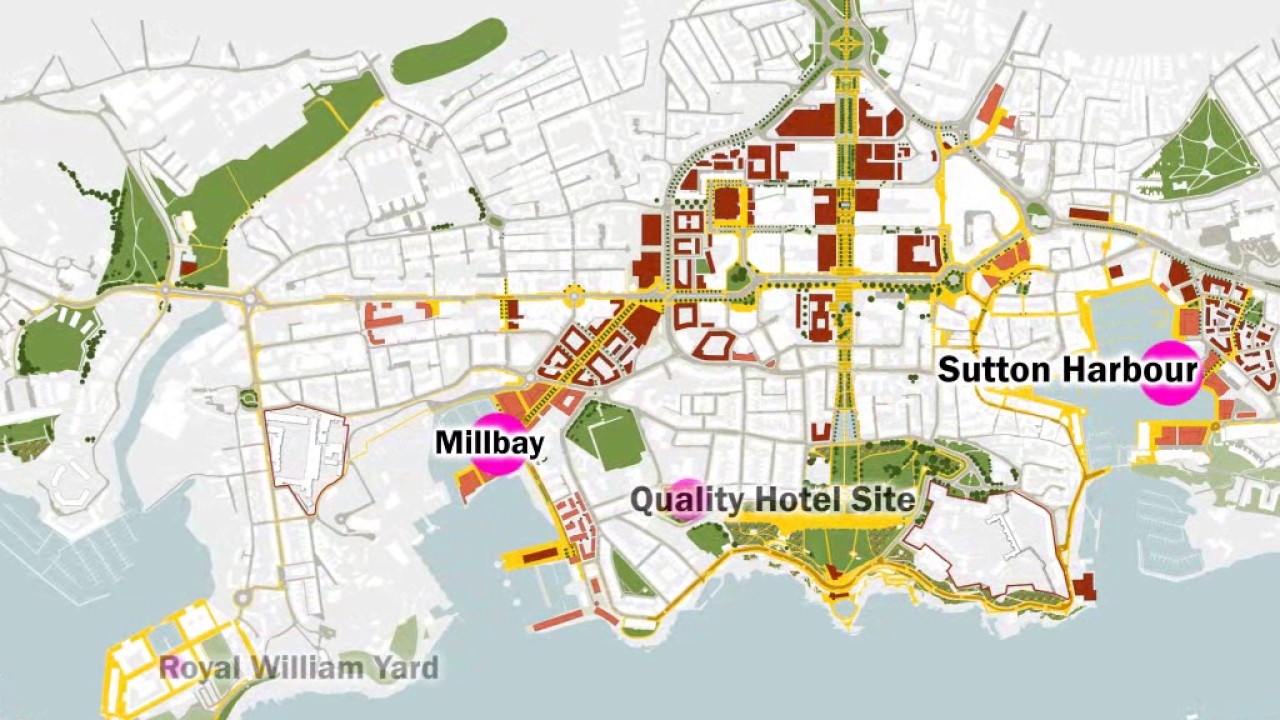 Map Of Plymouth City Centre National Urban Design Awards 2017 - Plymouth City Centre And Waterfront  Masterplans - Youtube