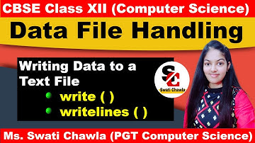 How to write data in a text file? | write( ) and writelines( ) function | How to append data? | CBSE
