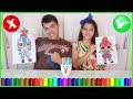Desafio Colorindo com 3 Cores 🎨 | Nicole Dumer e Pai se Divertem