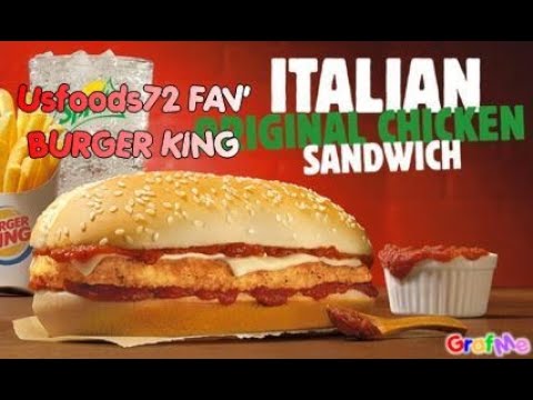 BURGER KING Italian Original Chicken Sandwich - Usfoods72 USA. - YouTube