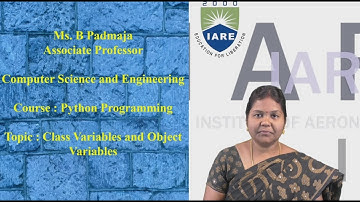 Class Variables and Object Variables by Ms .B Padmaja