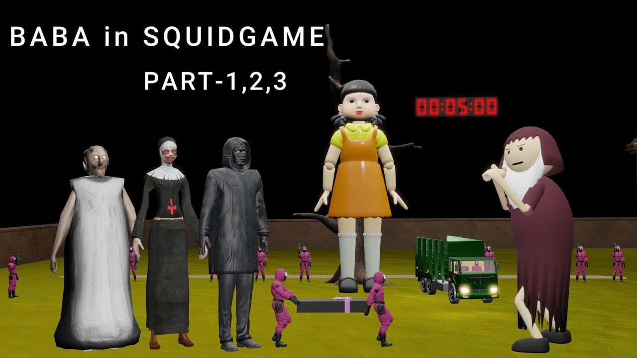 BABA in SQUIDGAME  Part 1,2,3 | Gulli Bulli | MAKE JOKE HORROR CARTOON | MAKE JOKE HORROR