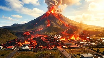 Apocalyptic Volcano Eruption  City Collapses Under Lava CGI Short Film 4K