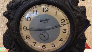 Часы Охота Куса 1955г. чугун литье каминные