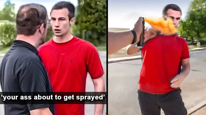 Fake Tough Guy Gets PEPPER SPRAYED After Saying This...
