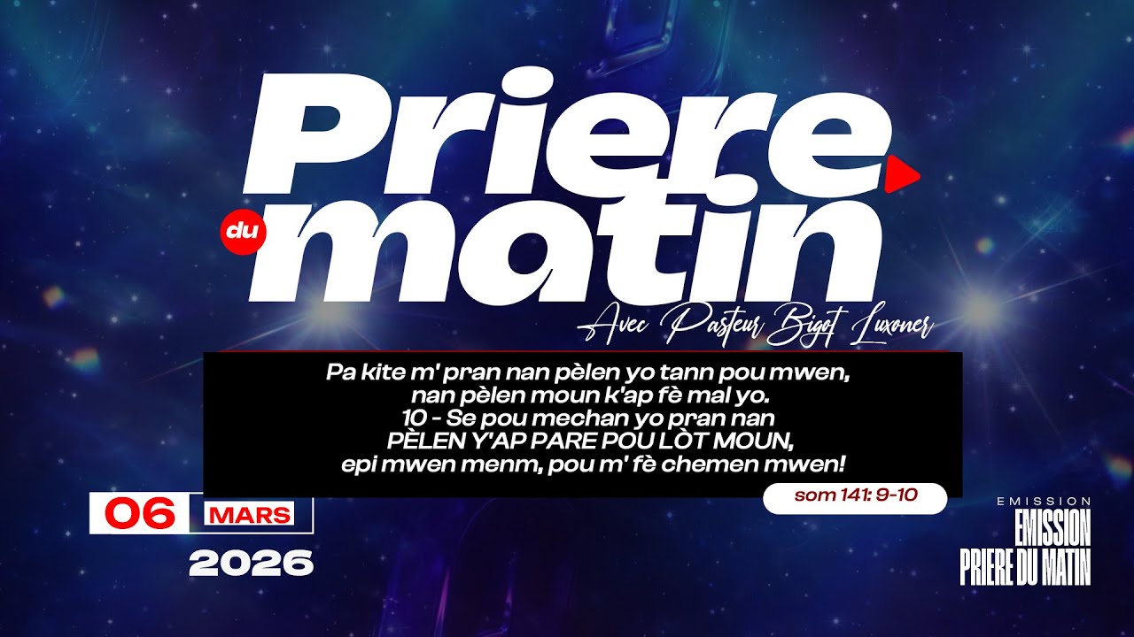 PA FE ALLIANCE SANS BONDIEU - VENDREDI  06 MARS 2026 - FRERE BIGOT LUXONER - PRIERE DU MATIN