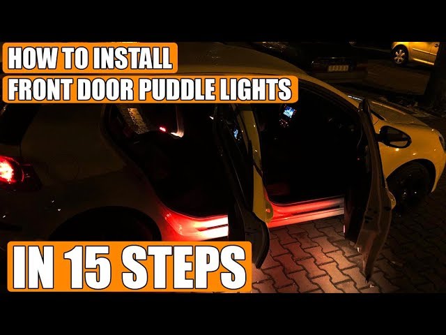 How to install front door puddle light on VW Golf Mk5, Golf Mk6, Jetta,  Rabbit, Passat in 15 steps 