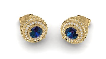 ||Making of Stud Earring in Matrix9 ||Diamond Earring ||Halo Stud Earring ||Stud Earring Tutorial