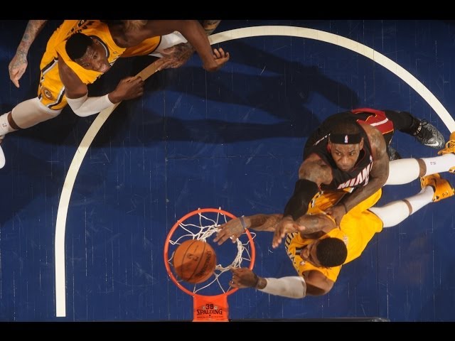 Paul George put one down on LeBron and Birdman 