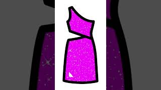 How to Draw Glitter Dress #shorts