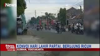 Konvoi Simpatisan PDI Perjuangan Rusak Rumah Warga di Yogyakarta #iNewsSore 17/01