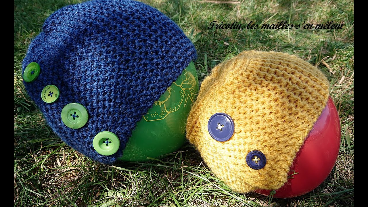 Realiser Un Bonnet Cloche Pour Bebe Et Adulte Au Tricotin Geant Youtube