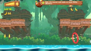 Banana Kong 2 Ride the toucan and make at least 100m distance (In One Run) screenshot 5