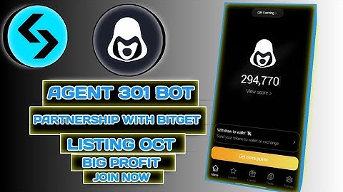 Agent 301 telegram mining app || Earn real ton and not || partnership with bitget