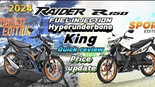 Pinnacle of hyperunderbone... 2024 Suzuki Raider R150.... quick review/price update...