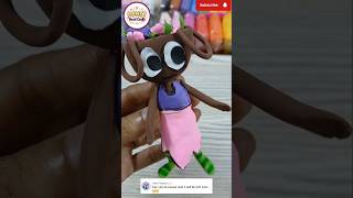 Diy Clay Cute Basssie From Dandy’s World 🎀#diy #shortsvideo