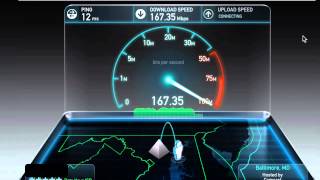 Verizon FiOS 150/65 Speed Test