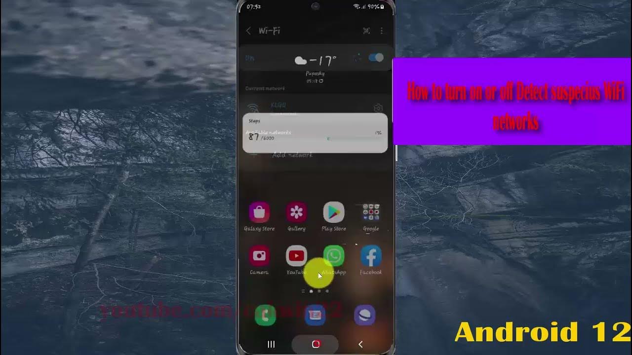 How to turn on or off Detect suspicious WiFi networks in Samsung Galaxy