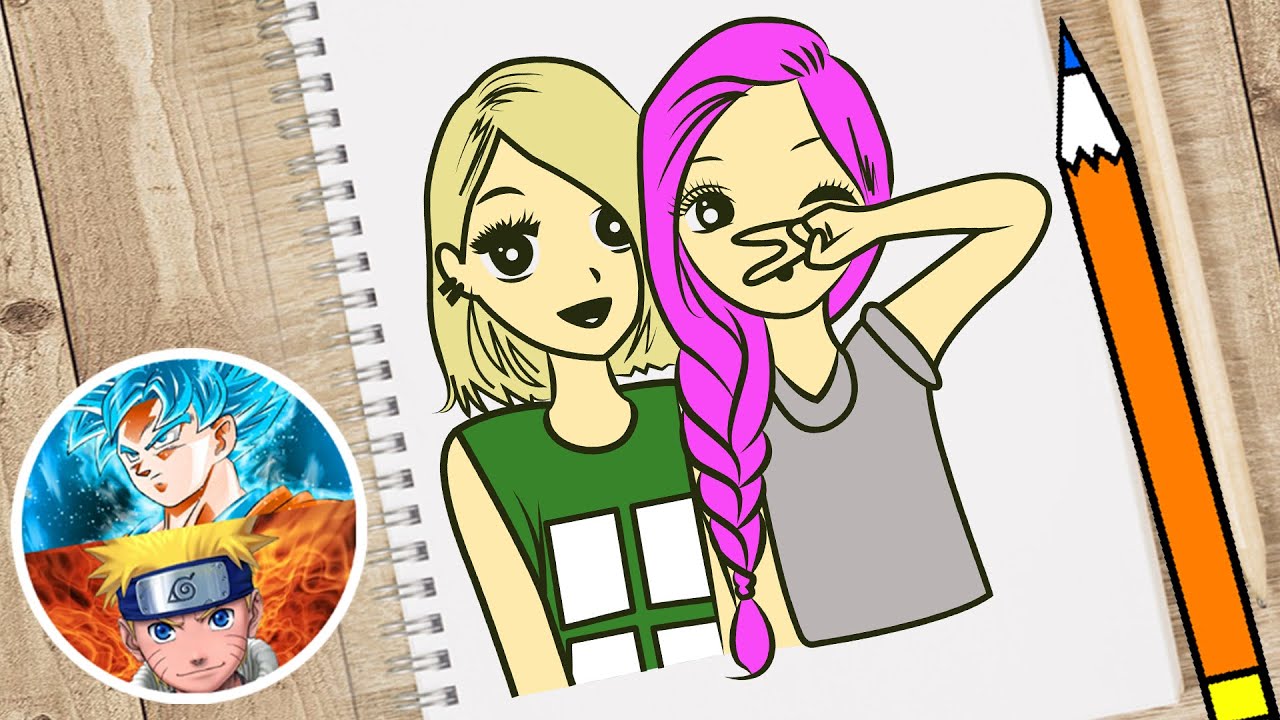 desenhos de melhores amigas tumblr BFF kawaii