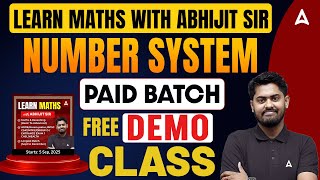 DEMO SESSION || LEARN MATHS WITH Abhijit Sir || ADRE, ASSAM POLICE,DHS,DME ,APSC CSAT etc. || MATHS