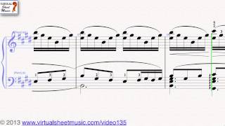Edward Grieg's Morning Mood piano sheet music Valentine's for piano solo sheet music - Video Score