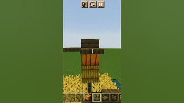 Scarecrow In Minecraft. (Build Hack) #minecraft #shorts