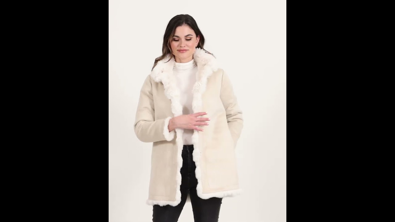 Ivory Faux Fur Rainier Reversible Mink Coat - Fabulous-Furs