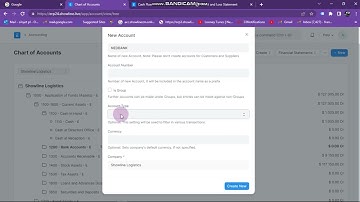 13  Creating General Ledger Accounts Chart of Accounts ERPNext