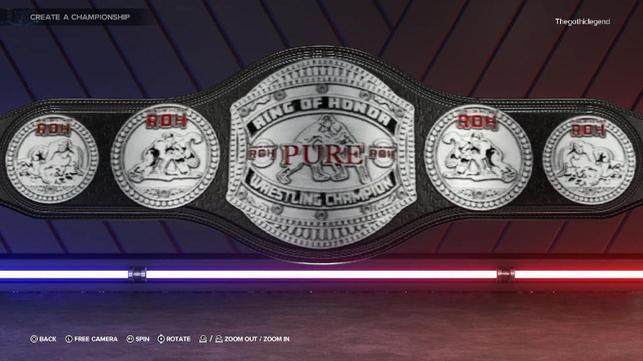 WWE 2K23: Custom Titles - ROH Pure Championship