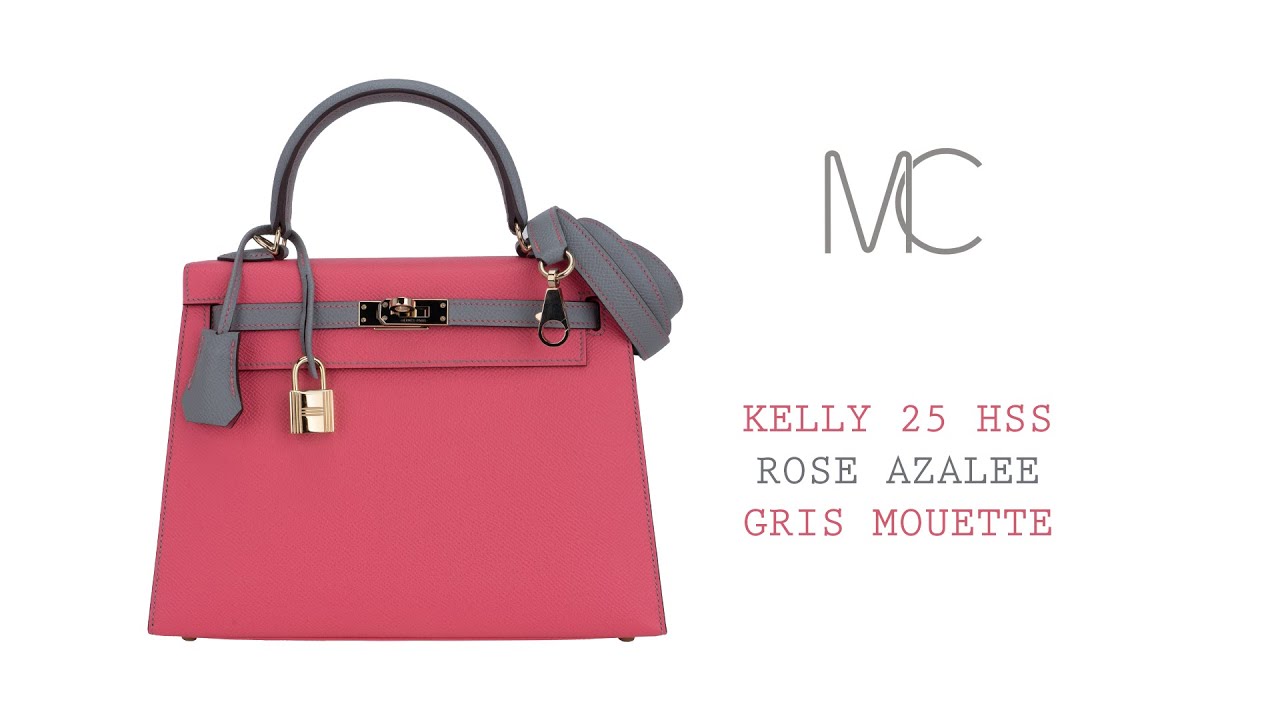 Hermes Kelly Bag 25cm Rose Azalee Epsom Permabrass Hardware