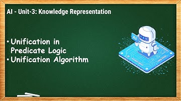 3.9 - Unification in Predicate Logic, Unification Algorithm - AI