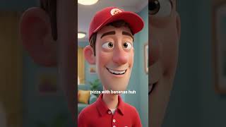 Gorilla Eats Pizza with Bananas?! 🍕🍌🦍😂 | Funny Cartoon #Shorts #usa #usashorts #unitedstates