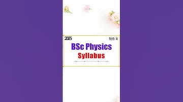 bsc physics syllabus 2025