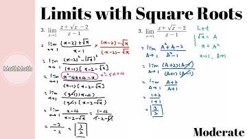 Calculus - HOW TO: Limits with Square Roots (Moderate)