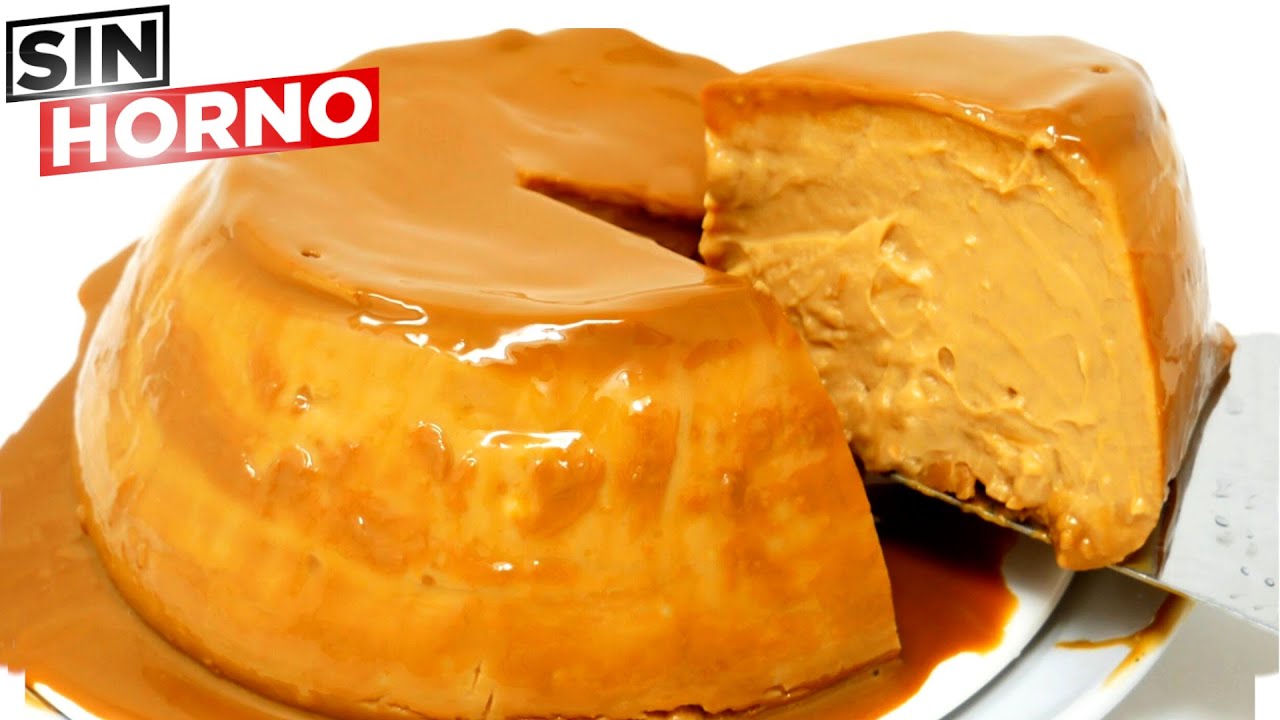 Cuando no tengo tiempo hago este FLAN de MAIZENA y DULCE de LECHE, (SIN HORNO) 😍🍮😱  5 MINUTOS # 859