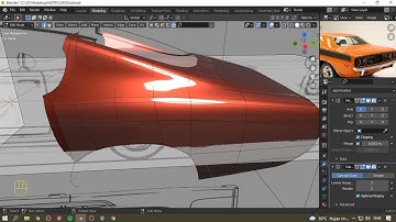 How to Make Plymouth Barracuda 1970 3D Car Using Blender Part  25