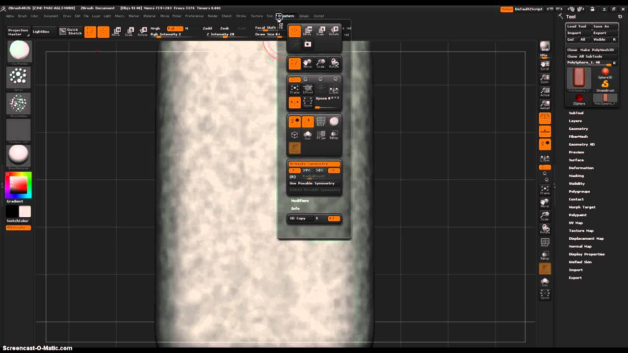 clear title to delete this menu zbrush