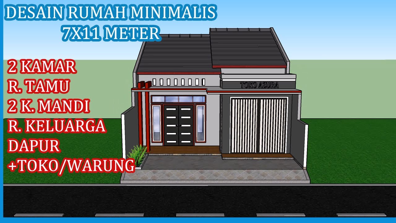 Desain Rumah Depannya Toko Content