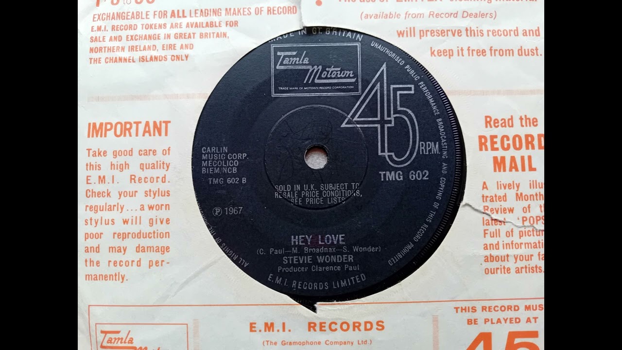 Stevie Wonder - Travelin' Man (1967 Tamla Motown TMG 602 a