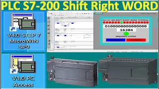 SIMATIC Step7 MicroWin V4.0 SP9 with PLC S7-200 Shift Right WORD (Short Video)