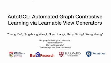 [AAAI 2022] AutoGCL: Automated Graph Contrastive Learning via Learnable View Generators [1 min]