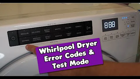 Whirlpool Front Load Dryer - How to Find Error Codes and Service Test Modes