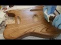 Applying First Coat of Tru Oil to my Custom Telecaster Guitar Body