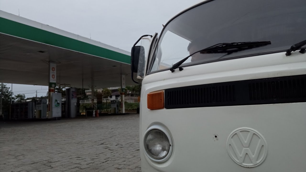 A descida da serra a bordo da nossa Kombi.