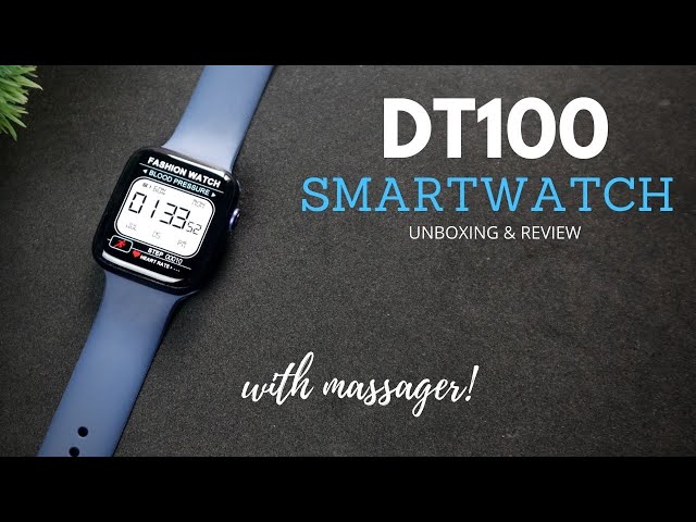 DT100 SMARTWATCH WITH MASSAGER | UNBOXING & REVIEW | ENGLISH - YouTube