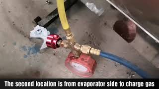 How to charge R404A Gas to a 5T tube ice machine?