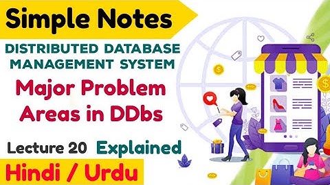 Lecture 20 | Major problem areas of Distributed database systems in Hindi urdu