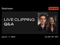 Go Viral While You're Still Live | Restream Live Clipping Q&A