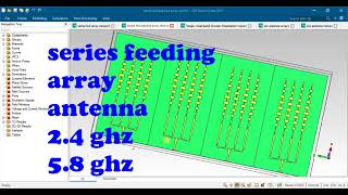series feeding array antenna design in cst